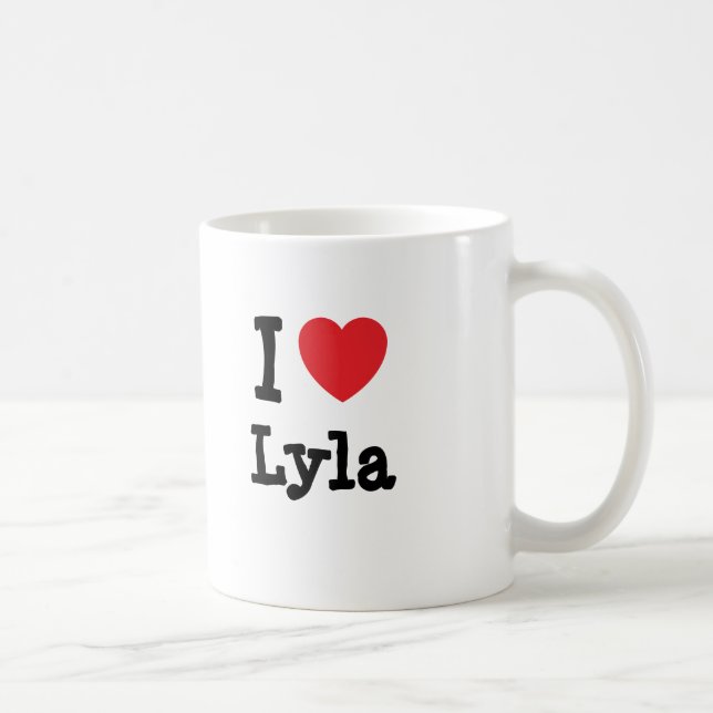 Caneca De Café Eu amo Lyla Heart Shirt (Direita)