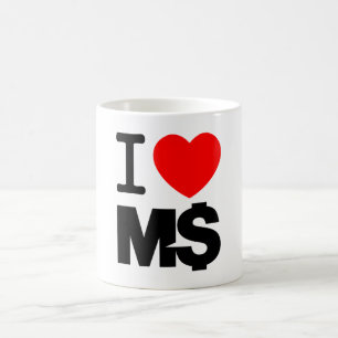 Caneca De Café Eu amo M$ (a luz)