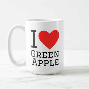 Caneca De Café Eu amo maçã verde