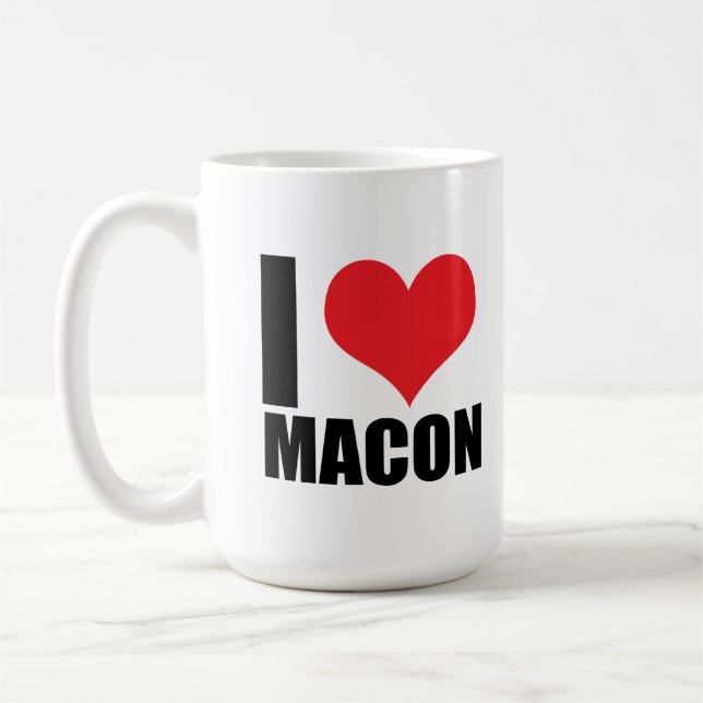 Caneca De Café Eu amo Macon (Esquerda)