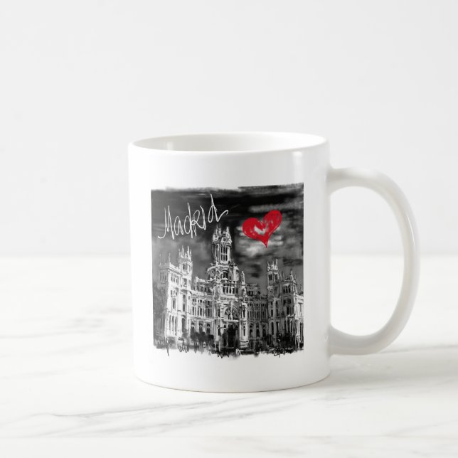 Caneca De Café Eu amo Madrid (Direita)