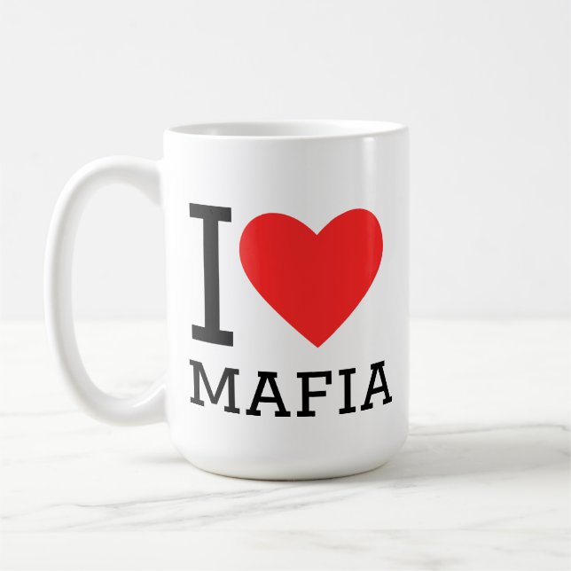 Caneca De Café Eu amo máfia (Esquerda)