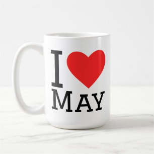 Caneca De Café Eu amo maio