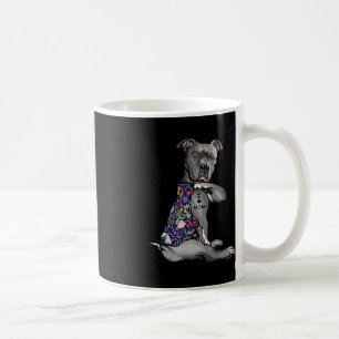 Caneca De Café Eu Amo Mamãe Engraçado Cachorro Tatuando Mães Flor