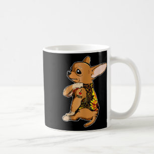 Caneca De Café Eu amo mamãe Tattoo Chihuahua Camiseta de cão Sunf