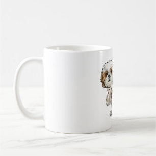 Caneca De Café Eu amo mamãe Tattoo Shih Tzu Mãe Engraçado Dia das