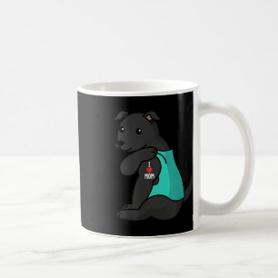 Caneca De Café Eu Amo Mamãe Tatuagem Negra Cão Mãe