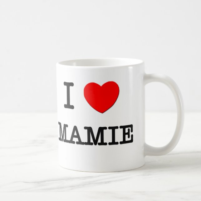 Caneca De Café Eu amo Mamie (Direita)