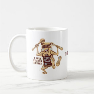 CANECA DE CAFÉ EU AMO MANTEIGA DE PEANUA
