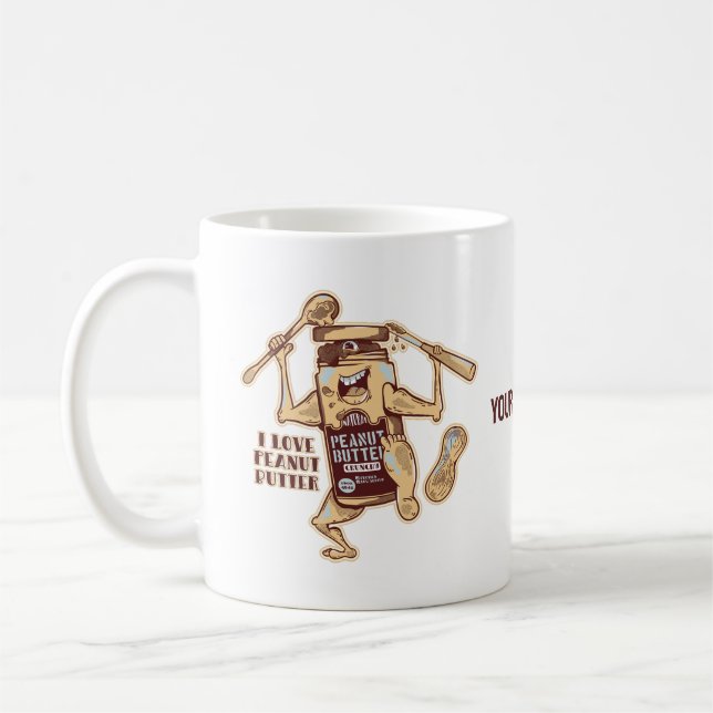 CANECA DE CAFÉ EU AMO MANTEIGA DE PEANUA (Esquerda)