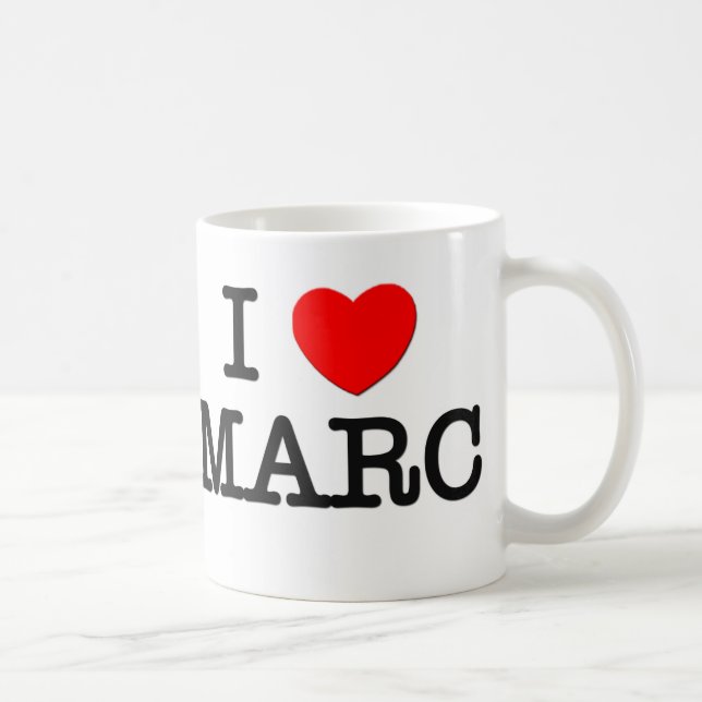 Caneca De Café Eu amo Marc (Direita)