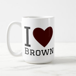 Caneca De Café Eu amo marrom