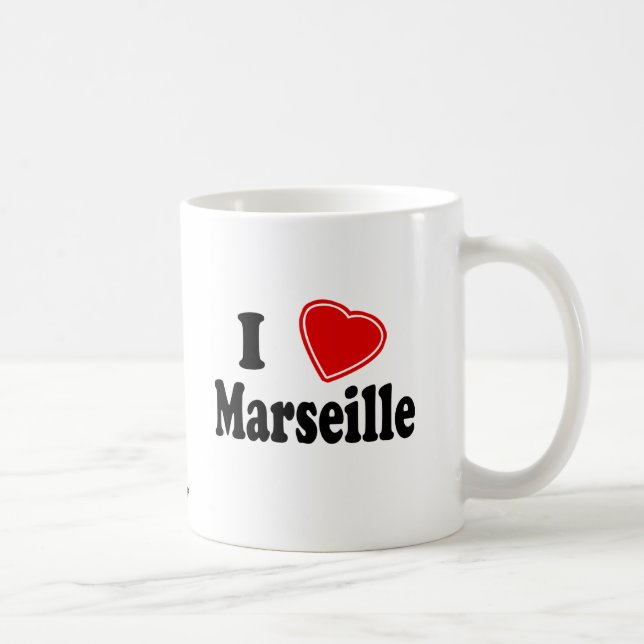 Caneca De Café Eu amo Marselha (Direita)