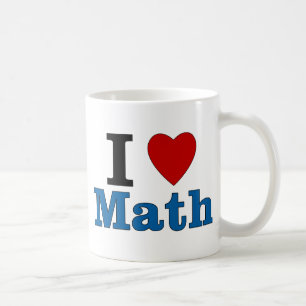 Caneca De Café Eu Amo Matemática