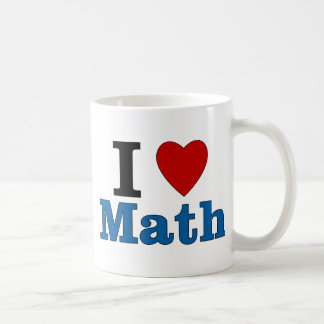 Caneca De Café Eu Amo Matemática
