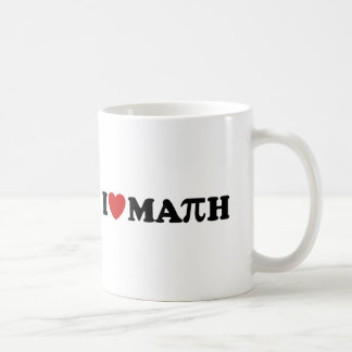 Caneca De Café Eu Amo Matemática