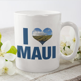Caneca De Café Eu Amo Maui Hawaii Férias Cute Havaianas