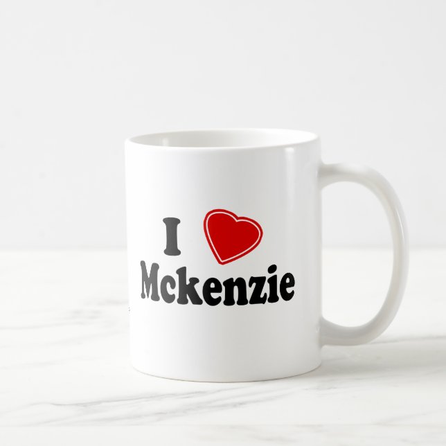 Caneca De Café Eu amo Mckenzie (Direita)
