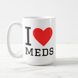 Caneca De Café Eu amo medicamentos