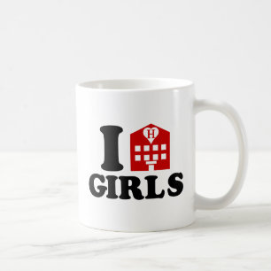 Caneca De Café Eu amo meninas do hotel