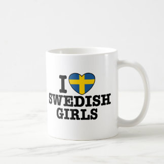 Caneca De Café Eu Amo Meninas Suecas