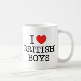 Caneca De Café Eu amo meninos britânicos