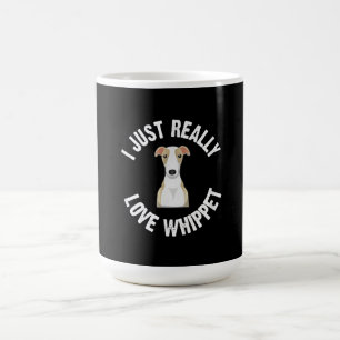 Caneca De Café Eu Amo Mesmo Cachorro De Whippet - Pão De Animal