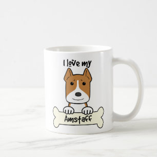 Caneca De Café Eu amo meu Amstaff