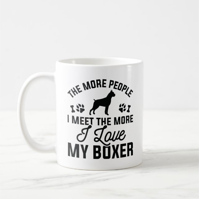 Caneca De Café Eu Amo Meu Boxer (Esquerda)