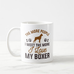 Caneca De Café Eu Amo Meu Boxer