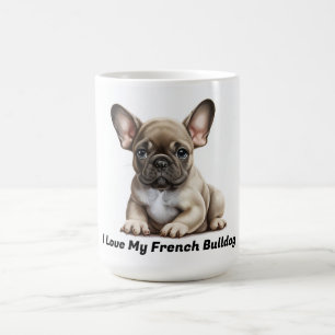 Caneca De Café Eu Amo Meu Buldogue Francês