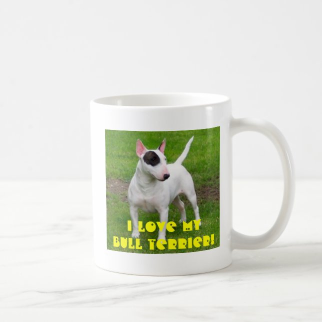 CANECA DE CAFÉ EU AMO MEU BULL TERRIER! (Direita)