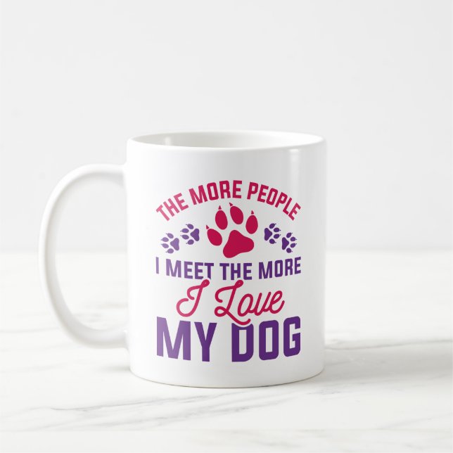Caneca De Café Eu Amo Meu Cachorro (Esquerda)