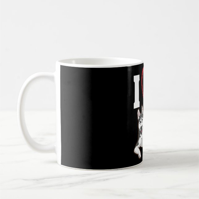 Caneca De Café Eu amo meu cachorro husky siberiano | Presente par (Esquerda)