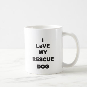 Caneca De Café Eu amo meu cão do salvamento
