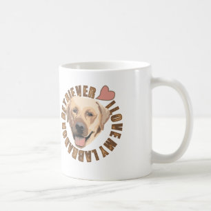 Caneca De Café Eu amo meu cão - labrador retriever