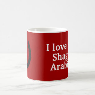 Caneca De Café Eu Amo Meu Cavalo Árabe Shagya