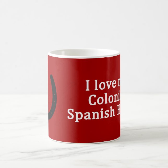 Caneca De Café Eu Amo Meu Cavalo Colonial Espanhol (Centro)