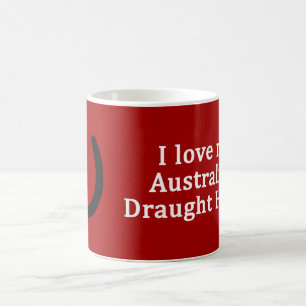 Caneca De Café Eu Amo Meu Cavalo de Rascunho Australiano