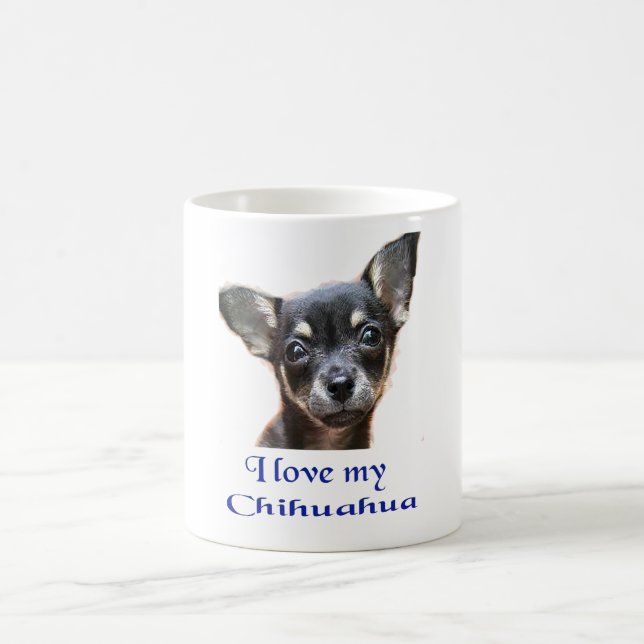 Caneca De Café Eu amo meu chihuahua (Centro)