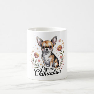 Caneca De Café Eu amo meu chihuahua 