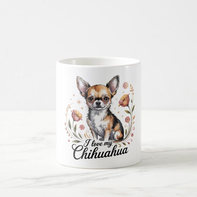 Caneca De Café Eu amo meu chihuahua  (Centro)