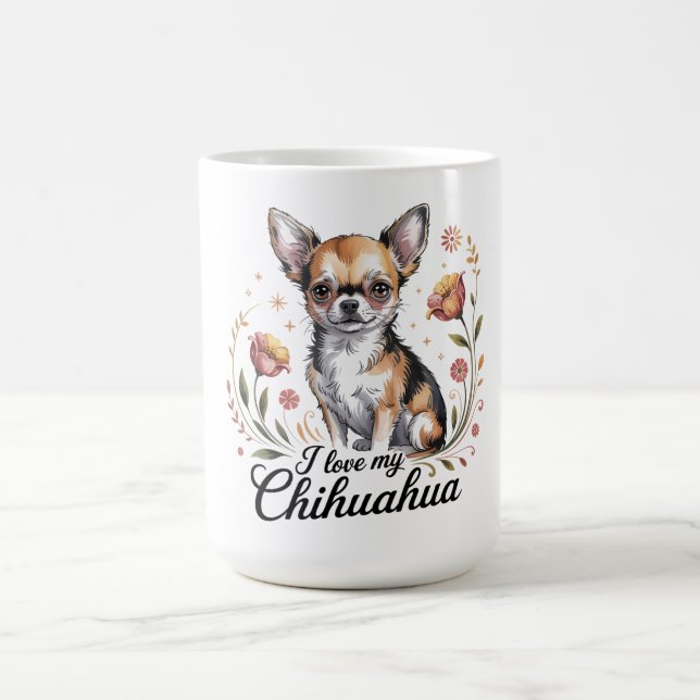 Caneca De Café Eu amo meu chihuahua  (Centro)
