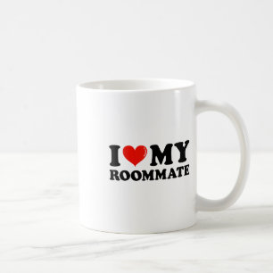 Caneca De Café Eu Amo Meu Colega De Quarto - Eu Corto Meu Colega