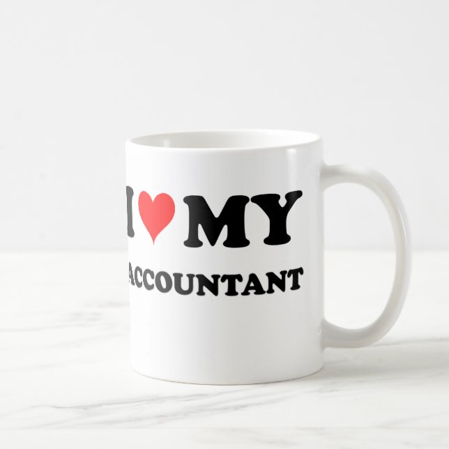 Caneca De Café Eu amo meu contador (Direita)