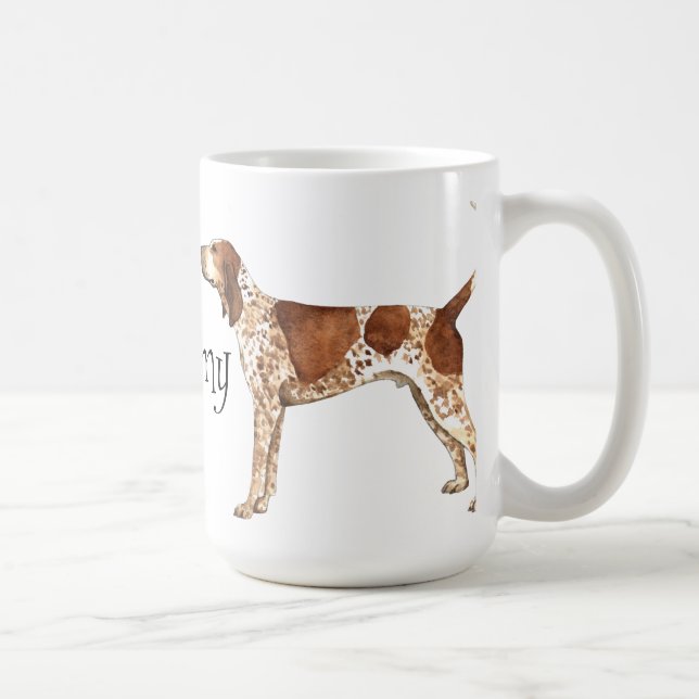 Caneca De Café Eu amo meu Coonhound do inglês americano (Direita)