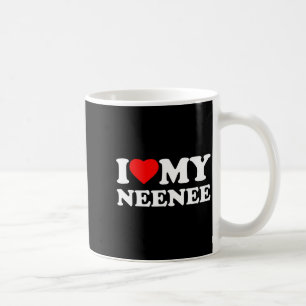 Caneca De Café Eu Amo Meu Coração de Família Neenee Avó Nee-nee L