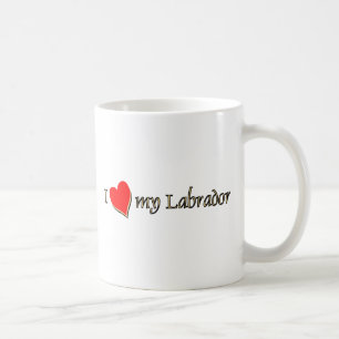 Caneca De Café Eu Amo Meu Coração Vermelho Labrador