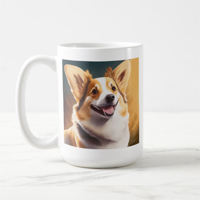 Caneca De Café Eu Amo Meu Corgi | Proprietário de Cachorros (Esquerda)