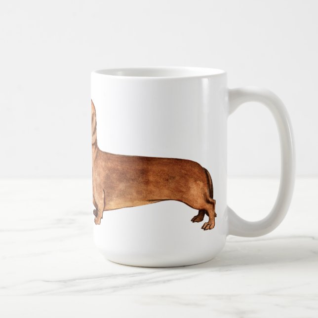 Caneca De Café Eu amo meu Dachshund (Direita)